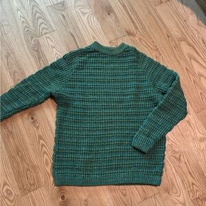 Vintage Green Pure Dry Wool Sweater
